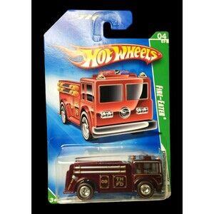 2009 Hot Wheels FIRE-EATER Engine Fire Truck Treasure Hunts '09 046/190 Dark Red
